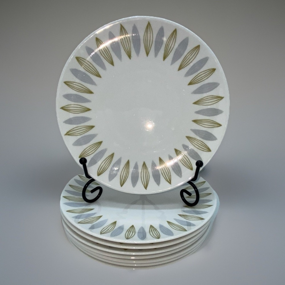 Royal Tuscan Caravelle Fine Bone China Dessert Plate Set Of 8 Mid Century Modern